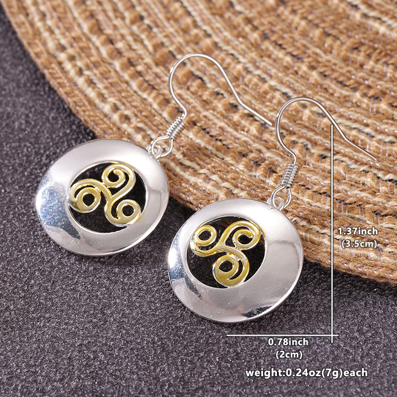 Dangle Earrings with Central Openwork Design, Vacation Style